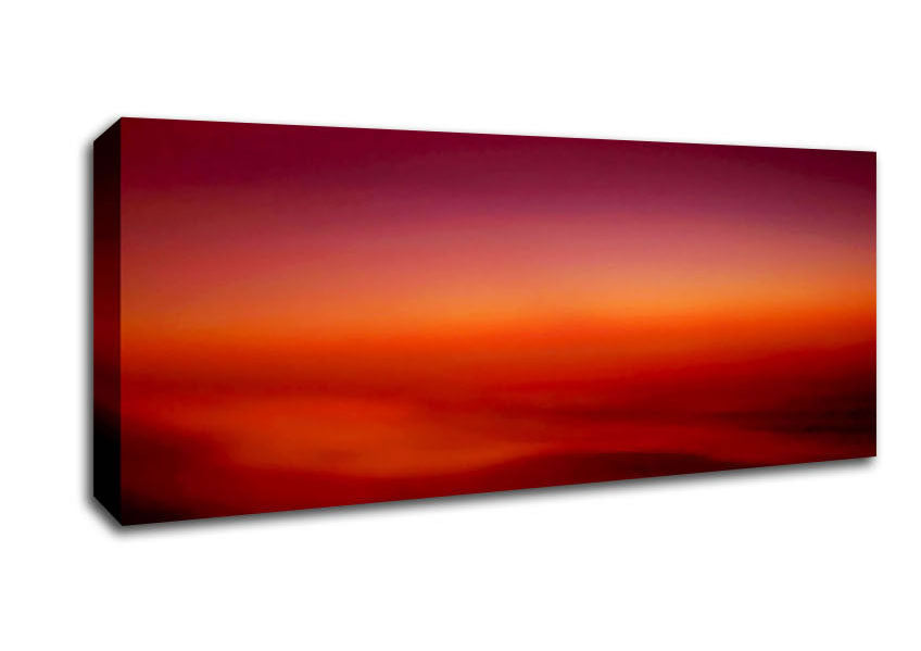 Picture of Tranquil Orange Mist Panoramic Canvas Wall Art