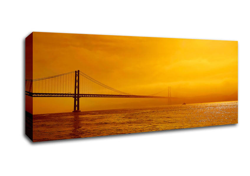 Picture of The Bridge Afar Panoramic Canvas Wall Art