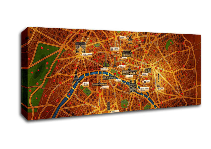 Picture of Monuments Of France Panoramic Canvas Wall Art