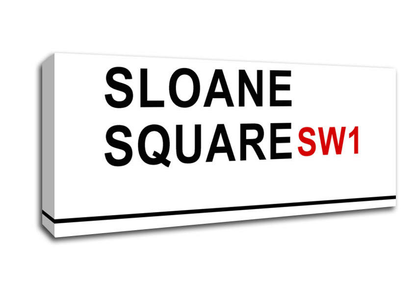 Picture of Sloane Square Signs Panoramic Canvas Wall Art