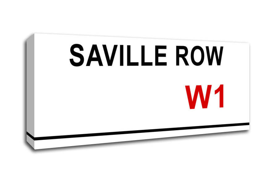 Picture of Saville Row Signs Panoramic Canvas Wall Art