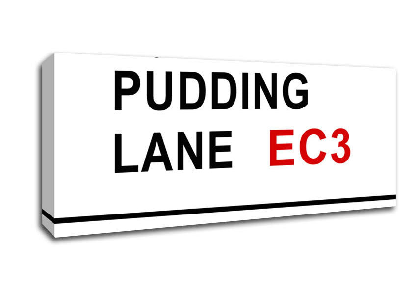 Picture of Pudding Lane Signs Panoramic Canvas Wall Art
