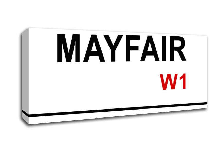 Picture of Mayfair Signs Panoramic Canvas Wall Art