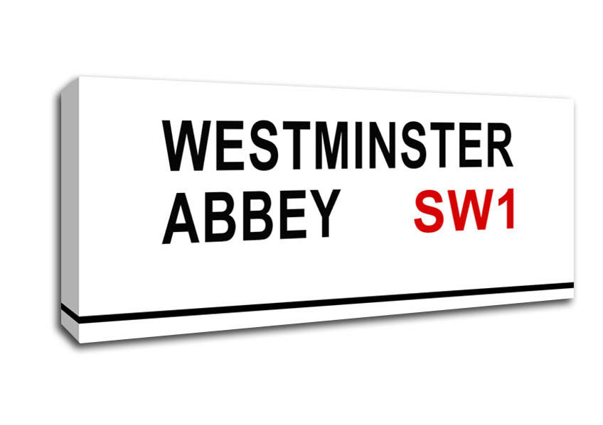 Picture of Westminster Abbey Signs Panoramic Canvas Wall Art