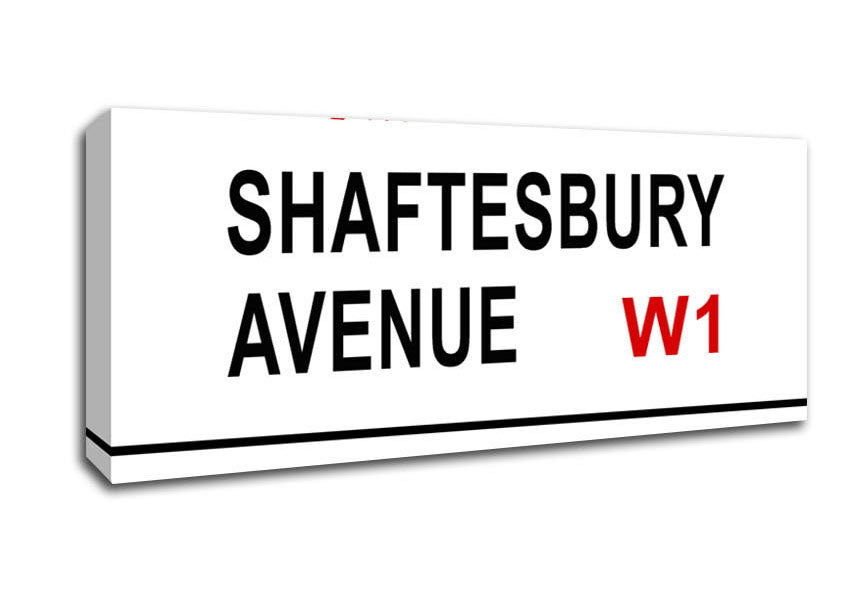 Picture of Shaftesbury Avenue Signs Panoramic Canvas Wall Art