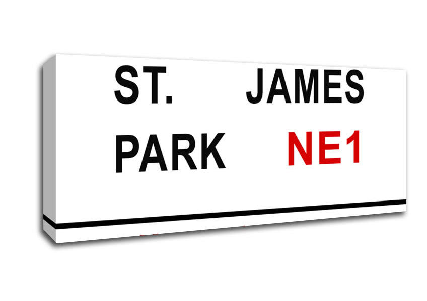 Picture of St James Park Signs Panoramic Canvas Wall Art