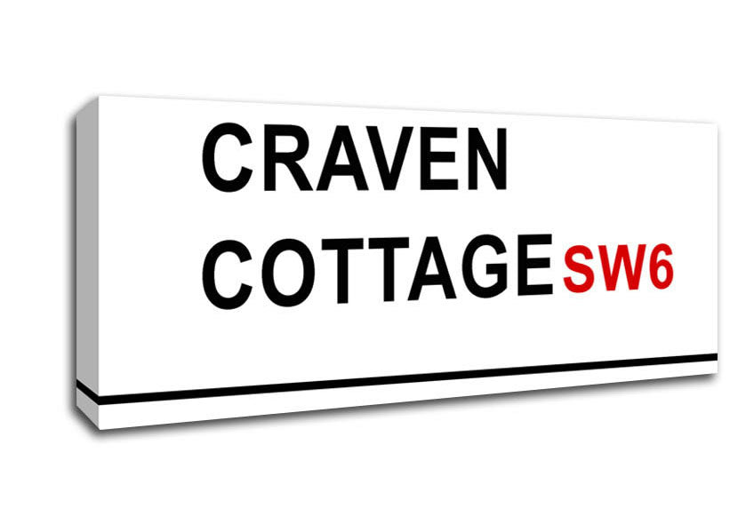 Picture of Craven Cottage Signs Panoramic Canvas Wall Art