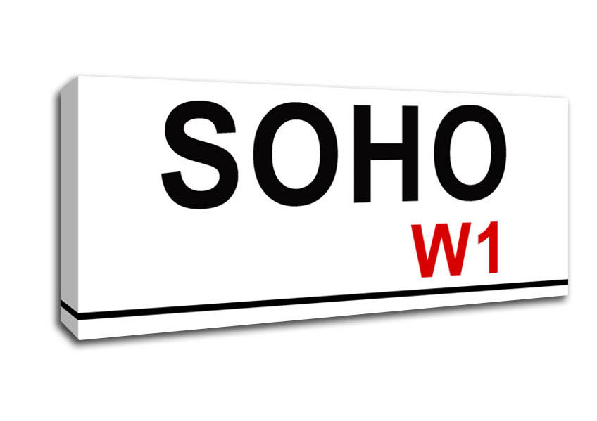 Picture of Soho Signs Panoramic Canvas Wall Art