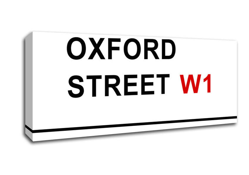 Picture of Oxford Street Signs Panoramic Canvas Wall Art