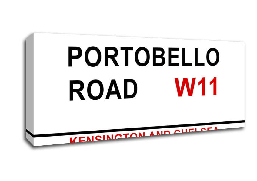 Picture of Portobello Road Signs Panoramic Canvas Wall Art