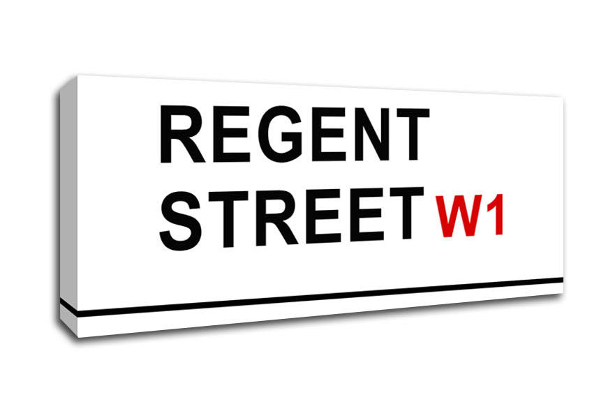 Picture of Regent Street Signs Panoramic Canvas Wall Art
