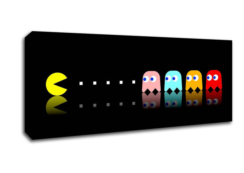 Picture of Pacman Ghosts Panoramic Canvas Wall Art
