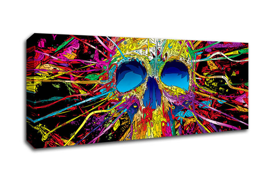 Picture of Skulls Colorful Panoramic Canvas Wall Art