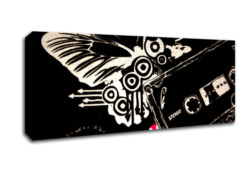 Picture of Tape Butterfly Panoramic Canvas Wall Art