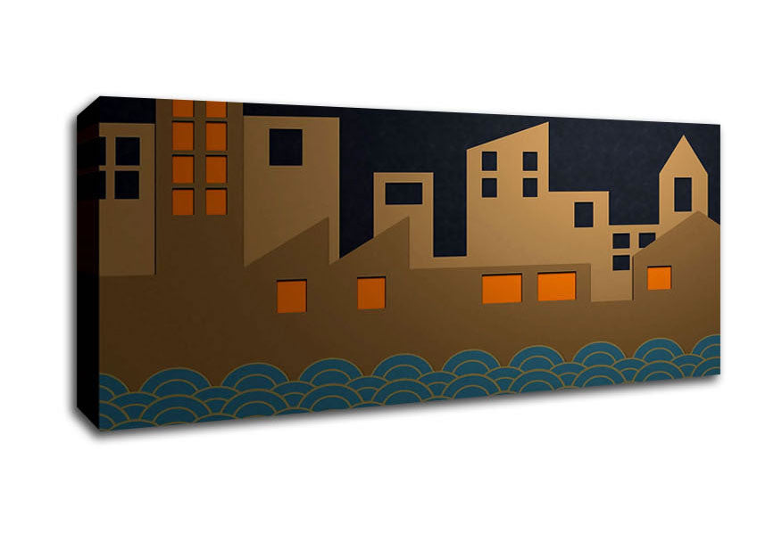 Picture of Life In Technic Colour Panoramic Canvas Wall Art