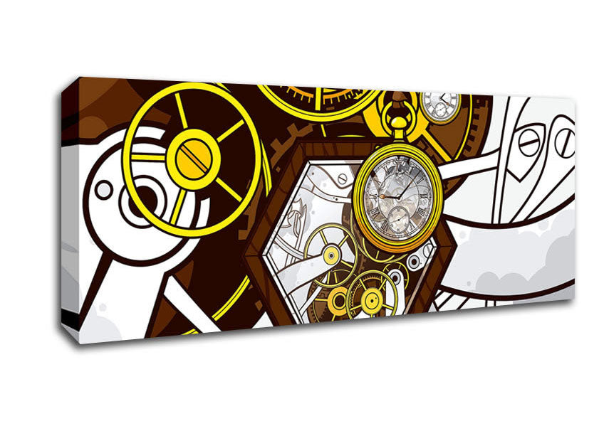 Picture of Clocks Panoramic Canvas Wall Art