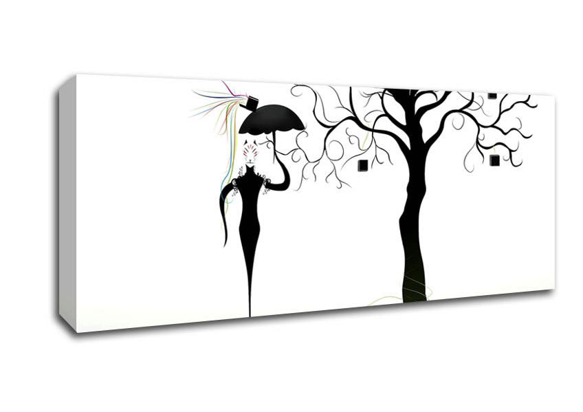 Picture of Creative Animal Woman Panoramic Canvas Wall Art