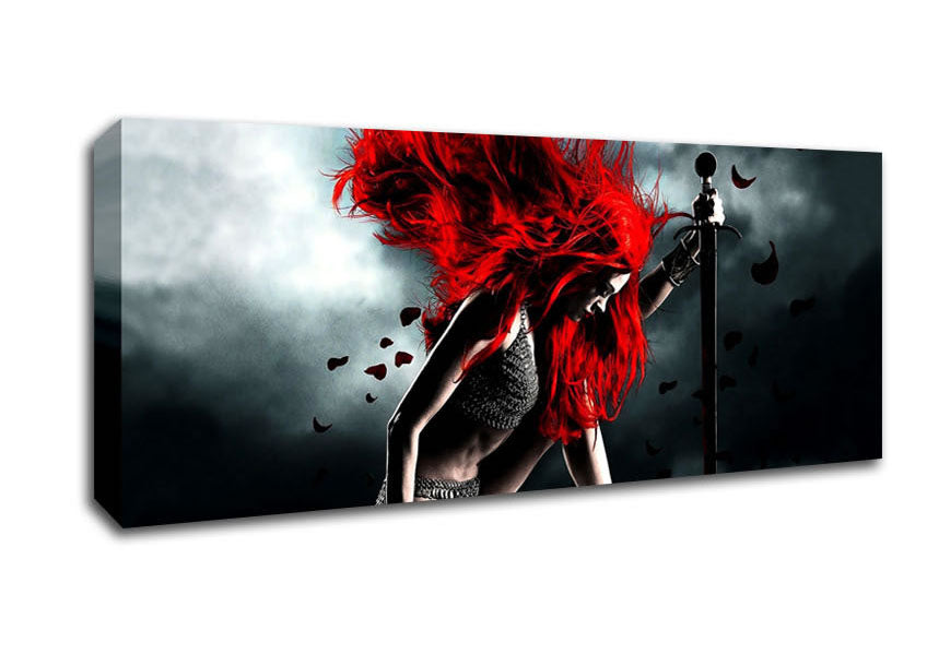 Picture of Sexy Warrior Panoramic Canvas Wall Art