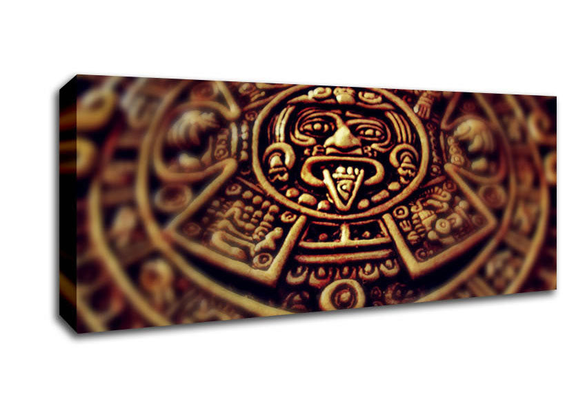 Picture of Mayan Clock Panoramic Canvas Wall Art