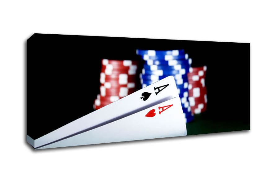 Picture of The Nuts In Poker Panoramic Canvas Wall Art