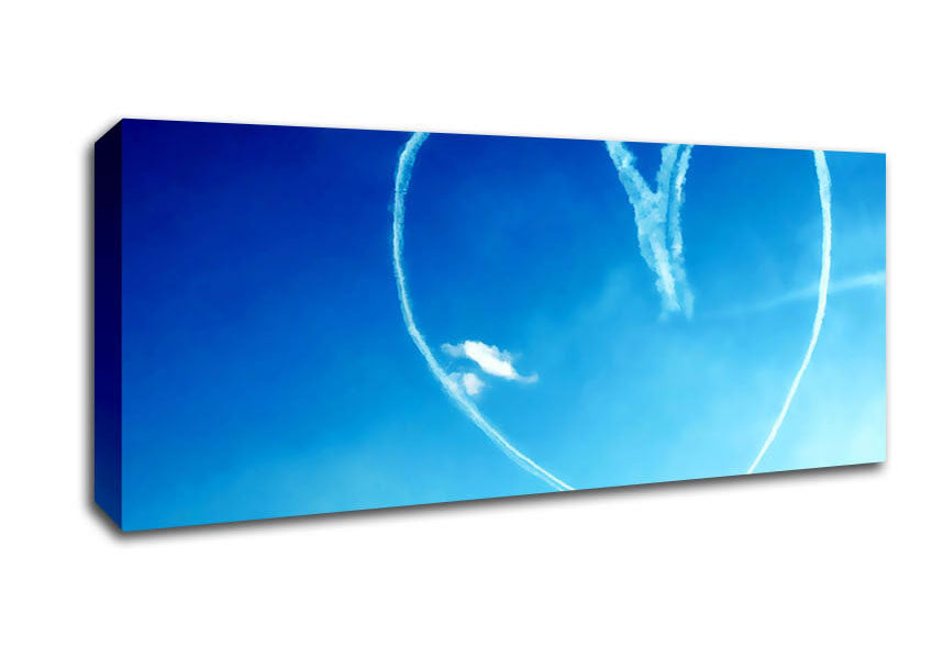 Picture of Love Heart Skies Panoramic Canvas Wall Art