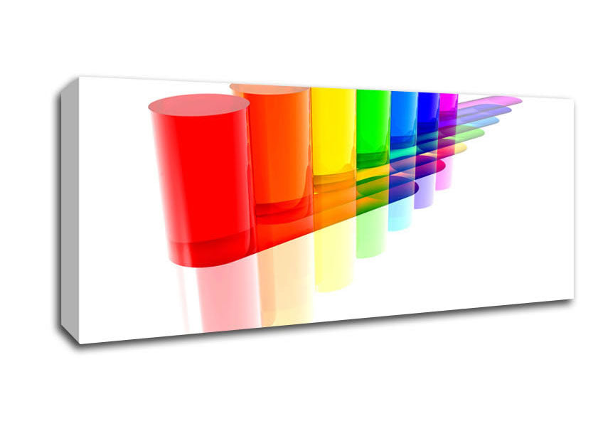 Picture of Rainbow Tubes Panoramic Canvas Wall Art