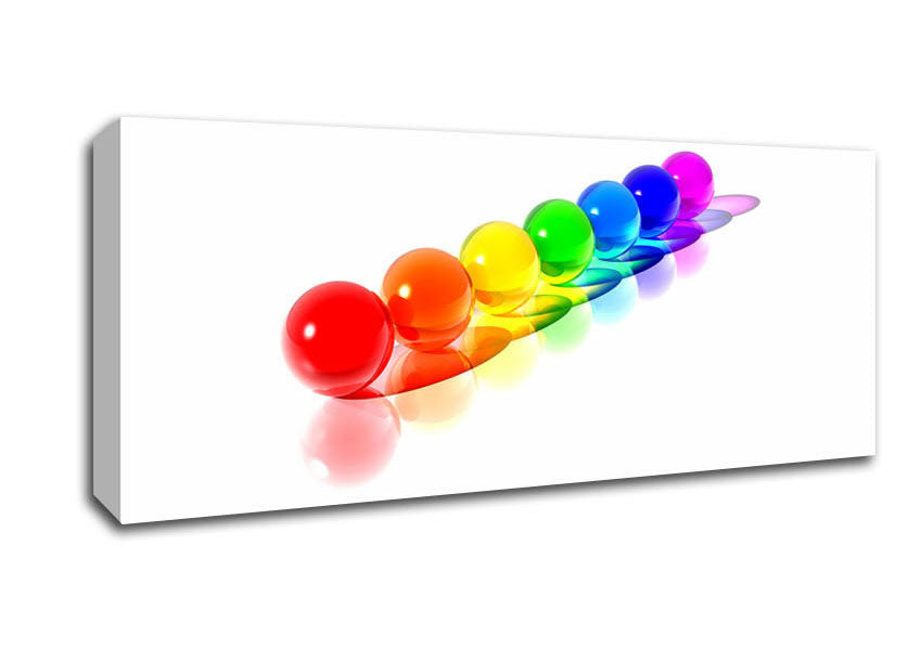 Picture of Rainbow Marbels Panoramic Canvas Wall Art