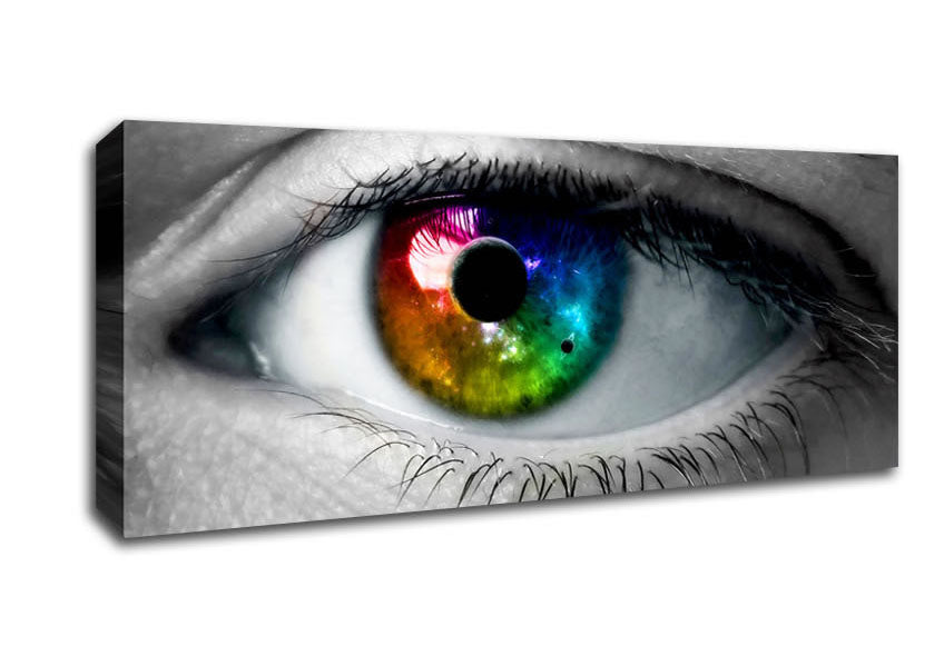 Picture of Rainbow Eye Panoramic Canvas Wall Art