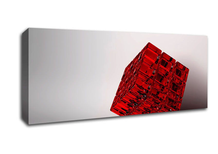 Picture of Red Jelly Cube Panoramic Canvas Wall Art