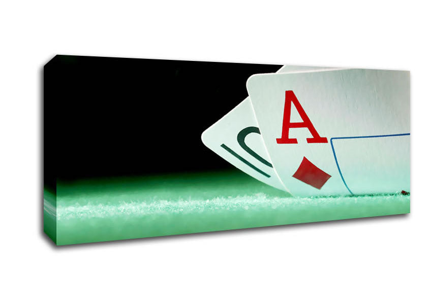 Picture of Poker Hand Panoramic Canvas Wall Art