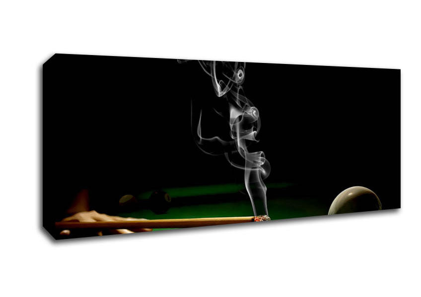 Picture of Smoking Cue Panoramic Canvas Wall Art