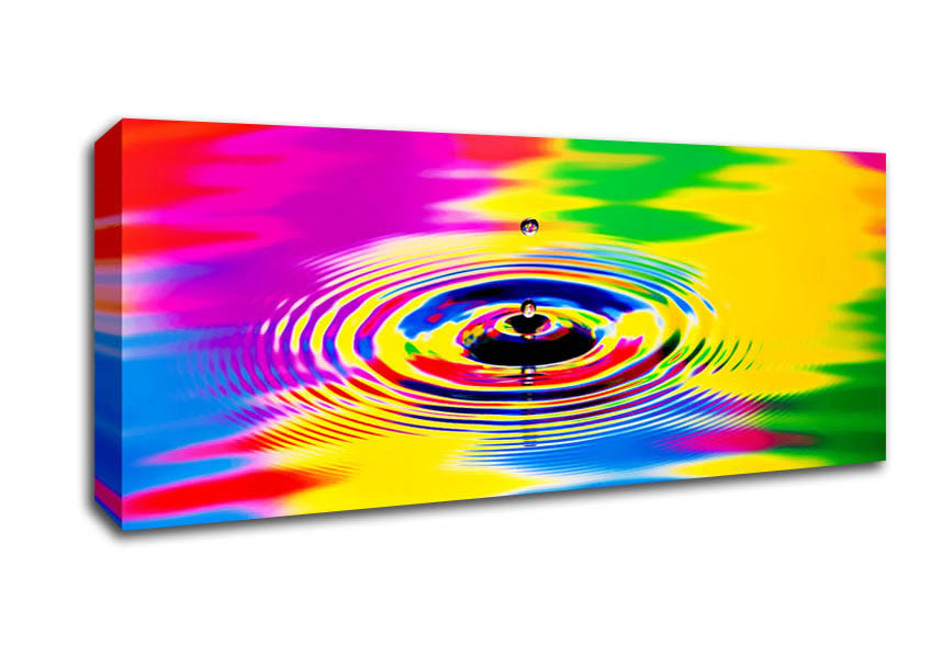 Picture of Rainbow Water Ripple Panoramic Canvas Wall Art