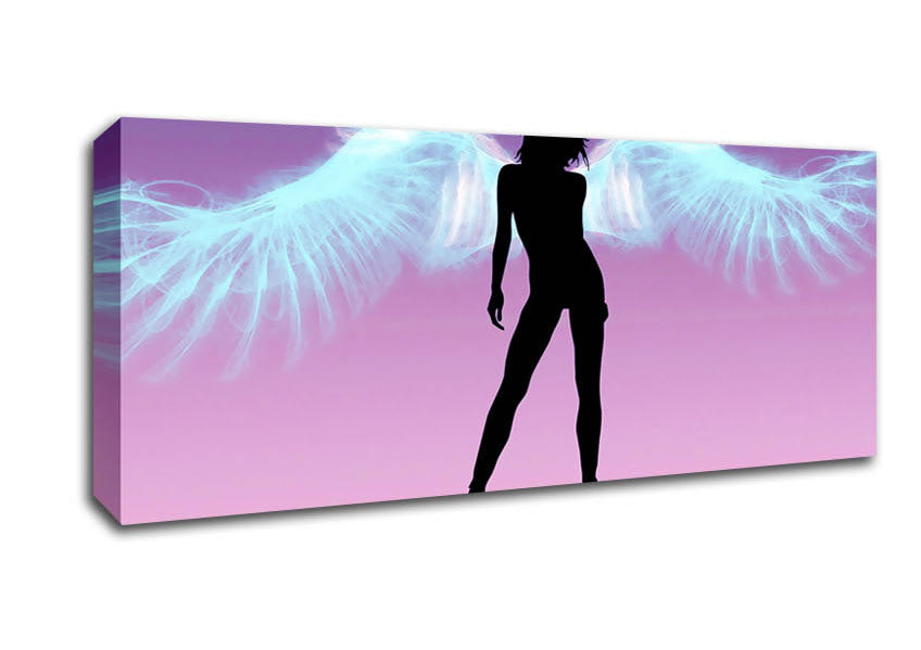 Picture of Purple Angel Wings Panoramic Canvas Wall Art