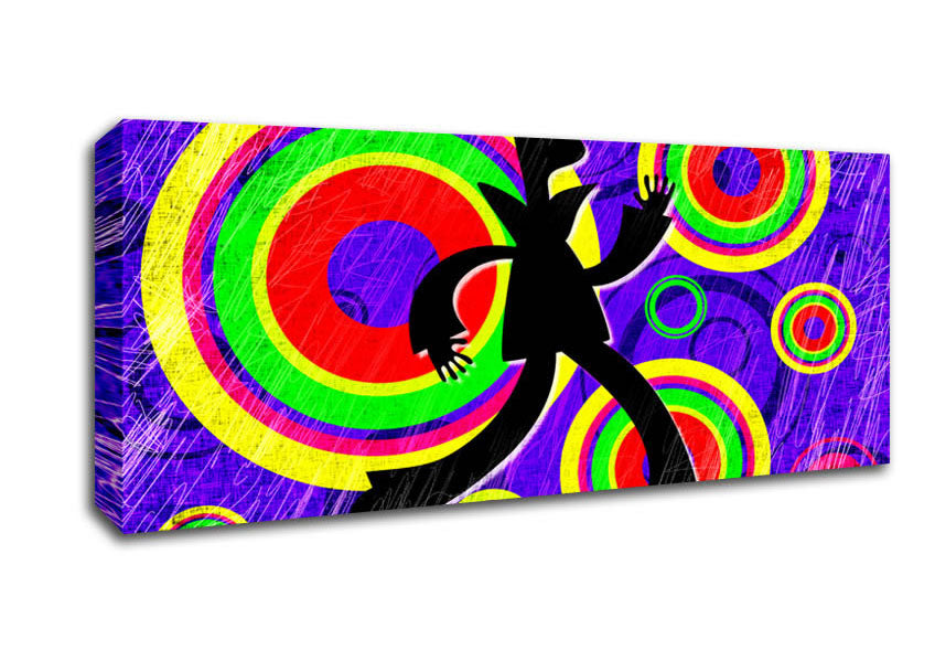 Picture of Disco Colours Panoramic Canvas Wall Art