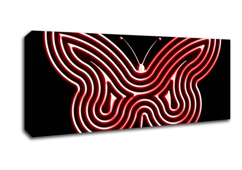 Picture of Red Butterfly Wings Panoramic Canvas Wall Art