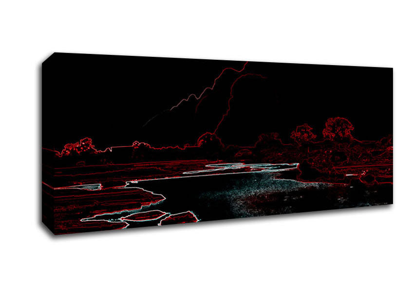 Picture of Red Lake Panoramic Canvas Wall Art