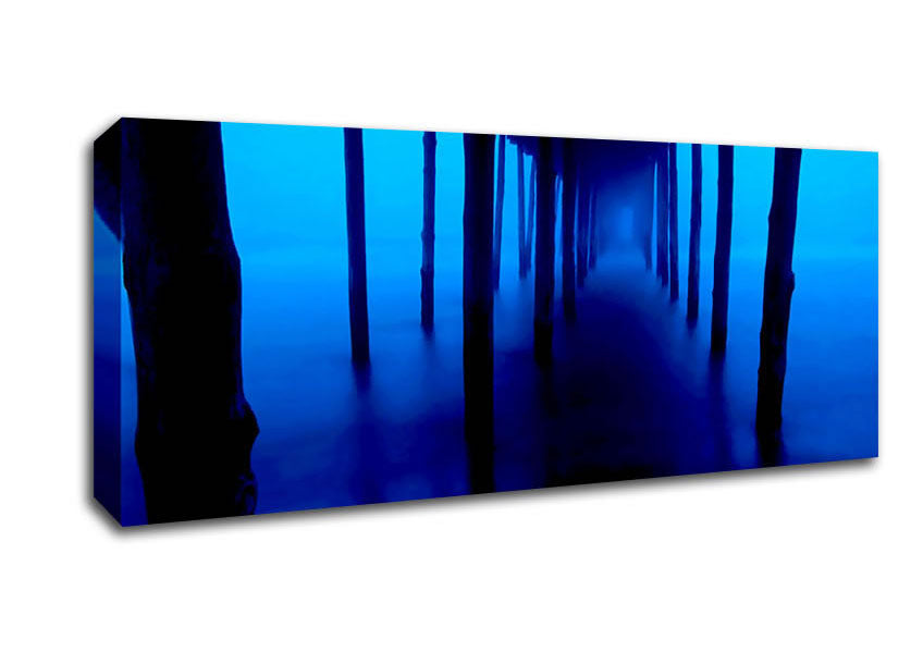 Picture of Under The Boardwalk Blues Panoramic Canvas Wall Art