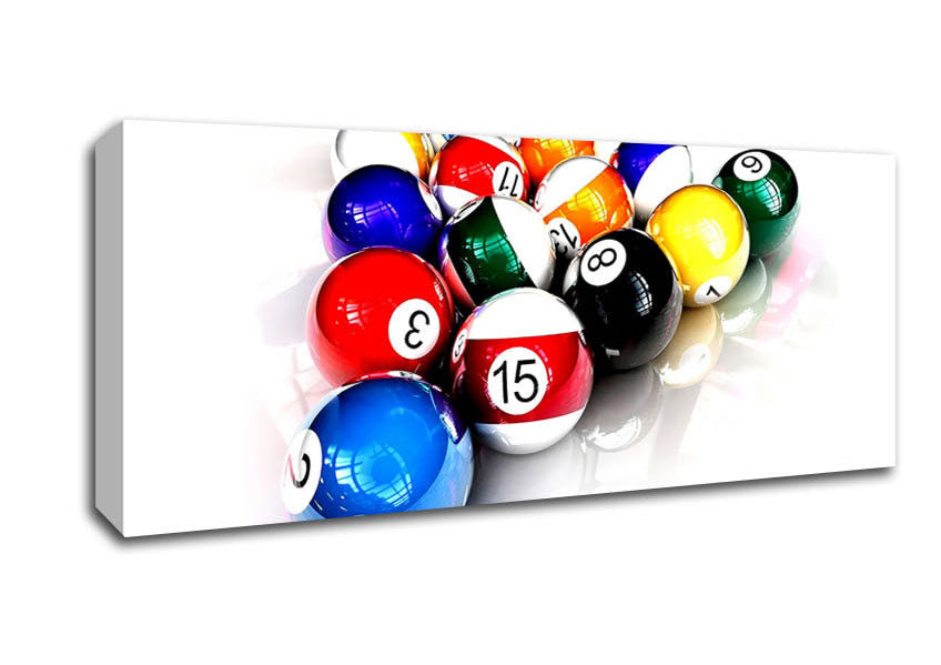 Picture of Pool Balls Panoramic Canvas Wall Art