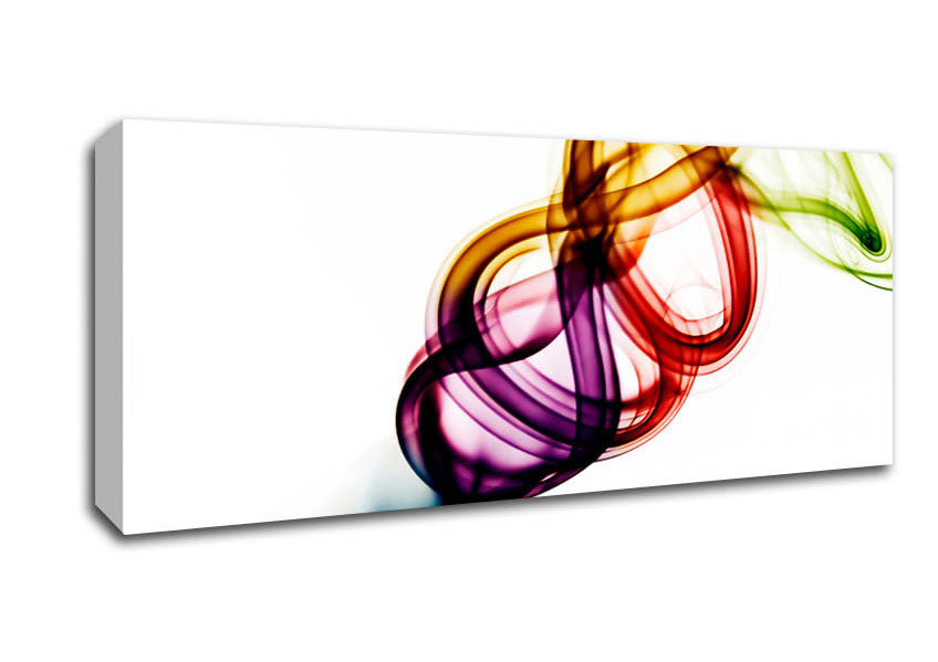 Picture of Rainbow Smoke Coil Panoramic Canvas Wall Art