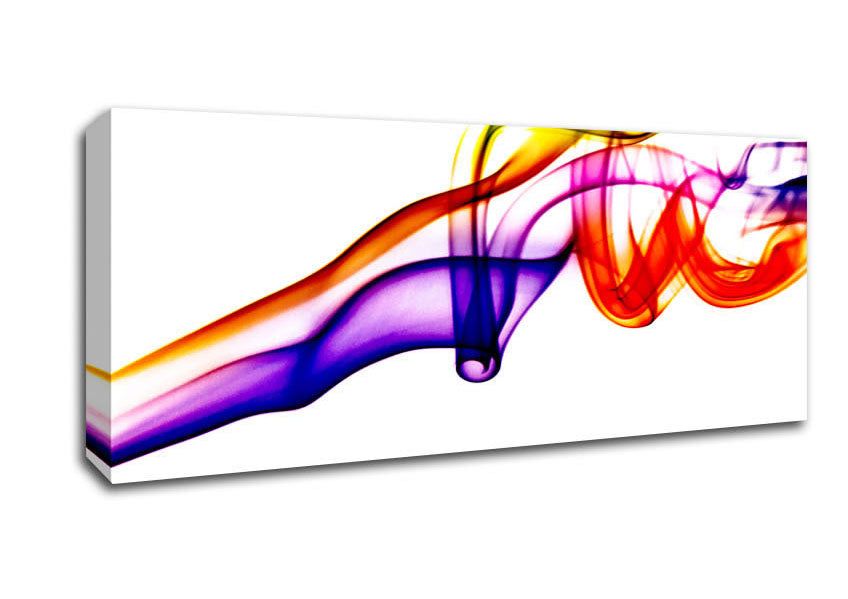 Picture of Rainbow Smoke Celebration Panoramic Canvas Wall Art