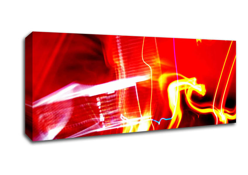 Picture of Red Light Flames Panoramic Canvas Wall Art