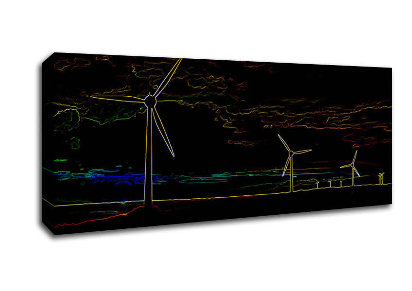 Picture of Wind Farm 02 Panoramic Canvas Wall Art