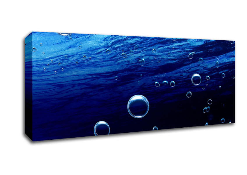 Picture of Underwater Bubbles Panoramic Canvas Wall Art