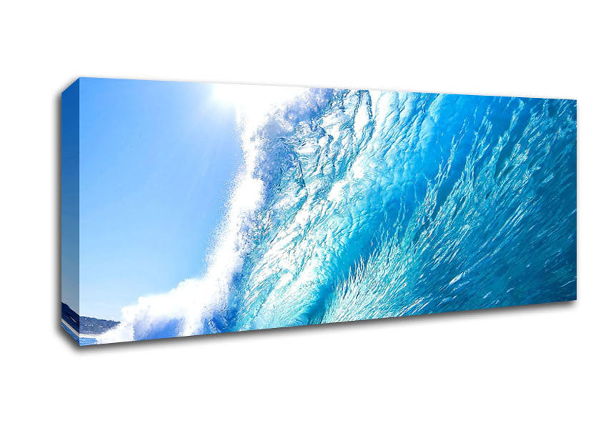Picture of Crystal Ocean Wave Panoramic Canvas Wall Art