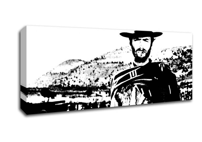 Picture of Clint Eastwood The Good The Bad The Ugly Panoramic Canvas Wall Art