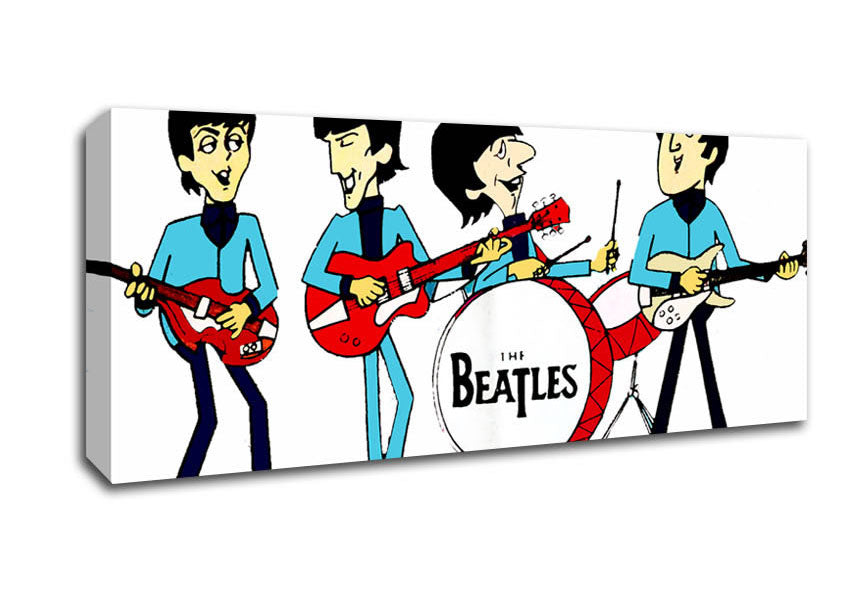 Picture of Early Beatles White Panoramic Canvas Wall Art