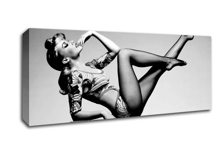Picture of Kylie Minogue Legs B n W Panoramic Canvas Wall Art