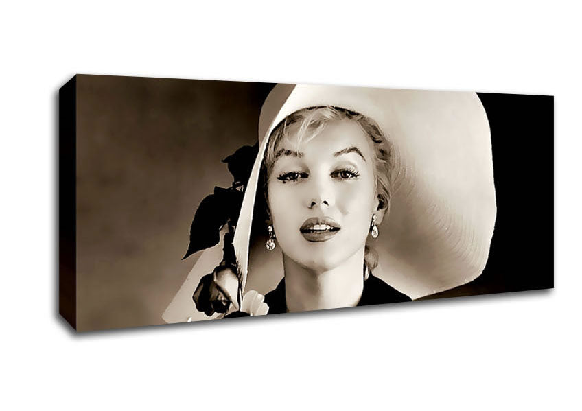 Picture of Marilyn Monroe Classic Hat Panoramic Canvas Wall Art
