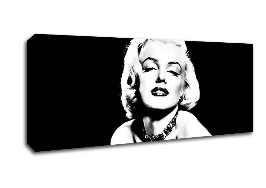 Picture of Marilyn Monroe Glamour B n W Panoramic Canvas Wall Art