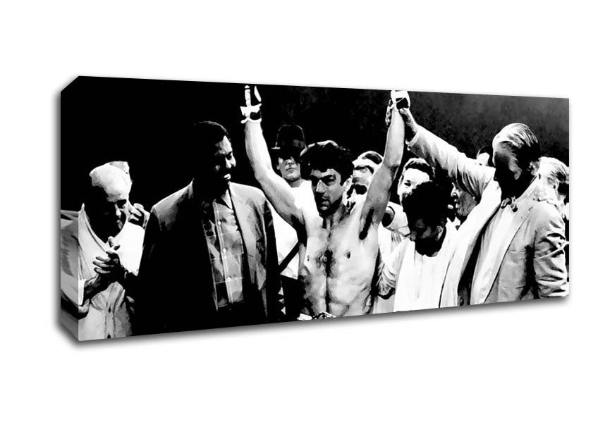Picture of Raging Bull Robert De Niro Winning Panoramic Canvas Wall Art